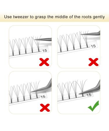 Premade Volume Eyelash Extensions 6D Long Stem Fans .07 .10 - C D Pre made Lash Fans Mix 9-16 (10mm) - Buy Online on GoSupps.com