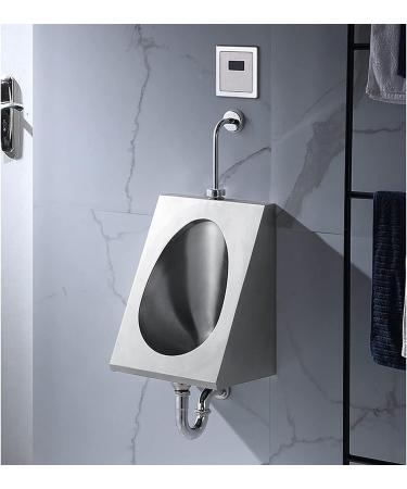 Household Products Induction Urinal 304 Stainless Steel Wall-Mounted Men's Urinal Bathroom Accessories Urinal with Siphon Automatic Flush Valve Suitable for Toilets Shopp (Wall Drainage) - Buy Online on GoSupps.com