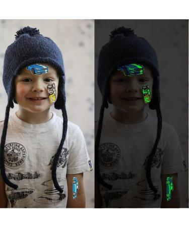 BBKON 95 Pcs Luminous Race Car Supplies Temporary Tattoos for Boys -12 Sheets Glow in The Dark RaceCar Tattoos Decorations Supplies Favors for Kids Boys Men - Buy Online on GoSupps.com