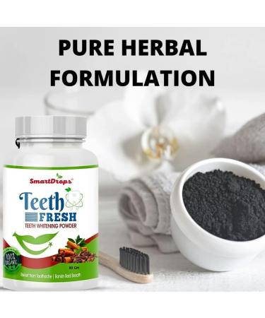 Teeth Whitening Powder - Enamel Safe & Effective Stain Removal | Long Lasting Freshness | Dental Kit for All Teeth Types | 80g Pack of 2 - Buy Online on GoSupps.com