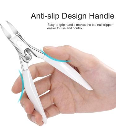 Professional Toe Nail Clipper for Ingrown and Thick Toenails - Stainless Steel Podiatrist Nipper with Sharp Blades, Easy Grip Handle, and Lock - Seniors' Pedicure Tool - Buy Online on GoSupps.com