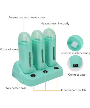3-Part Roll-On Wax Set - Double Depilatory Heating & Portable Wax Warmer for Sensitive Skin - Ultimate Hair Removal Solution - Buy Online on GoSupps.com