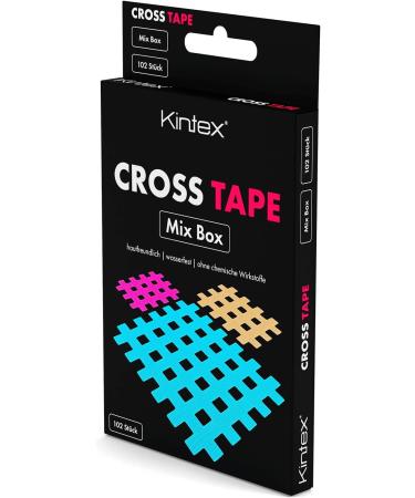 Kintex Cross Tape Mix Box - 102 Grid Plaster Kinesiology & Acupuncture Tape for Optimal Performance - Buy Online on GoSupps.com