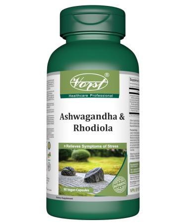 VORST Ashwagandha and Rhodiola Complex 90 Vegan Capsules | Stress Relief Supplement 90 count (Pack of 1)