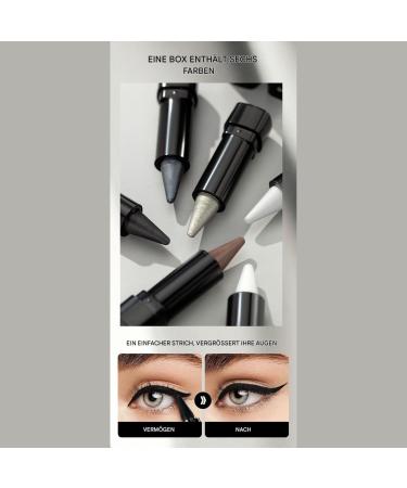  Generisch Eyeliner pencil - Smudge-proof - 6 colors - Shimmering cream - Waterproof and smudge-proof eye makeup - For women dates parties events - Buy Online on GoSupps.com