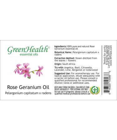 Buy GreenHealth Rose Geranium 100% Pure Essential Oil - 15ml | Therapeutic Grade | International Shipping - Buy Online on GoSupps.com