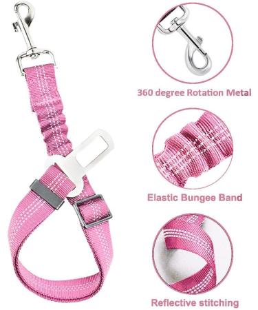 AUTOWT Dog Safety Vest Harness Pet Car Harness Dog Safety Seatbelt Breathable Mesh Fabric Vest with Adjustable Strap for Travel and Daily Use in Vehicle for Dogs Puppy Cats (XS Pink) XS (Pack of 1) Pink - Buy Online on GoSupps.com