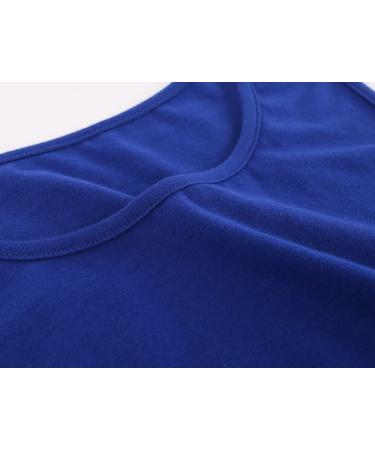 ZUMIY Maternity Top - Women's Cotton Ruched Waist Cami Shirt in Black & Blue, 2-Pack - Buy Online on GoSupps.com