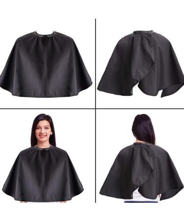 Beaupretty Waterproof Short Hair Cloak - Mini Haircut Smock & Hair Dye Apron for Home Salon - Black - Buy Online on GoSupps.com