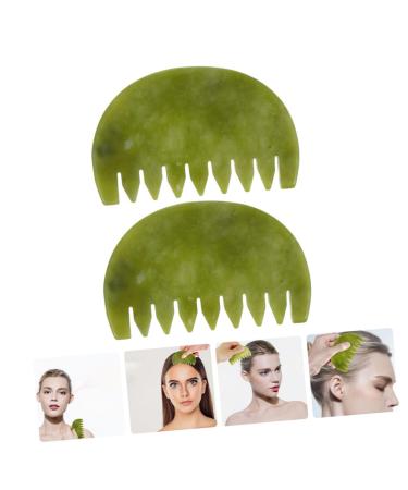 Beavorty 2-in-1 Jade Massage Comb & Scalp Massager - Effective Hair Care & Skin Treatment Tools for Relaxation & Wellness - Buy Online on GoSupps.com