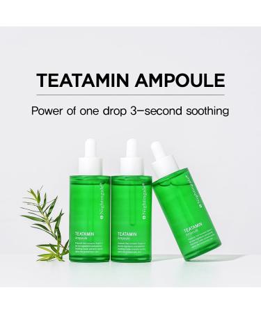 Nightingale TEATAMIN Ampoule - Redness Relief Face Serum for Sensitive Skin | Soothing Acne Treatment with Tea Tree & Vitamins | Hypoallergenic Korean Skincare - Buy Online on GoSupps.com