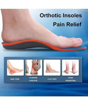 Plantar Fasciitis Relief Insoles | Arch Support Orthotic Inserts for Men Women | Pain Relief for Flat Feet, Heel Pain | Standing All Day Comfort | M (MEN8.5-11.5/WOMEN9.5-13) - Buy Online on GoSupps.com