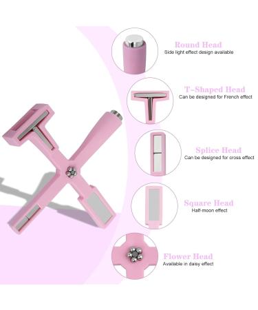 Multifunctional Nail Magnet Set - Cross Cat Eye Magnet with Silicone Shell | Magnetic Nail Art Tools & Accessories (Pink) - Buy Online on GoSupps.com
