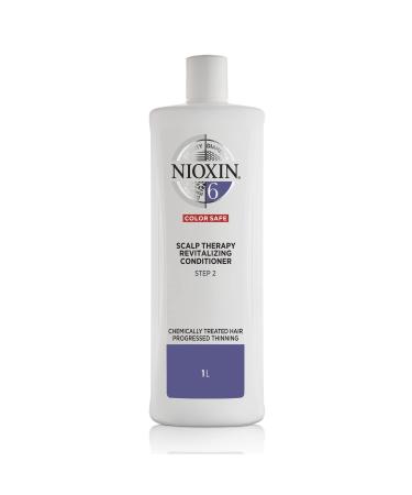 Nioxin System 6 Scalp Therapy Conditioner with Peppermint Oil  Treats Dry Scalp  Provides Moisture Control & Balance  For Bleached & Chemically Treated Hair with Progressed Thinning  33.8 fl oz
