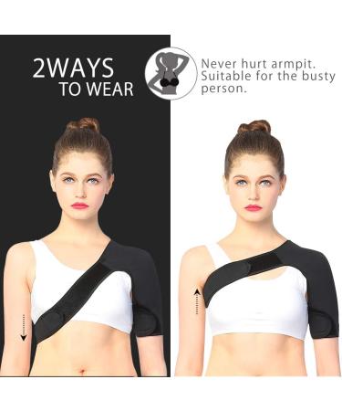Left Shoulder Support Brace Recovery Shoulder Stability Brace Support Wrap AC Joint Rotator Cuff Brace for Men and Women - Buy Online on GoSupps.com