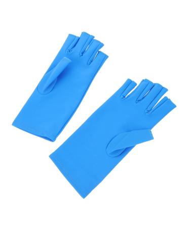 FOYTOKI 1 Pair Nail Gloves Nail Art Tools Fingerless Manicure Gloves Nail UV Shield Gloves Manicure Tools Anti-uv Gloves Sunscreen Gloves Fingerless Gloves 20X8X0.4CM