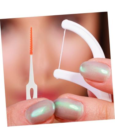 Lalafina Interdental Brushes & Tooth Floss - 80st Chewing Gum Brush for Oral Care | Dental Cleaning Tool - Orange - Buy Online on GoSupps.com