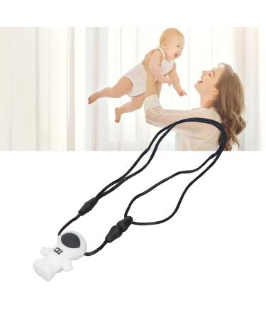 Baby Teething Pendant: Safe Silicone Necklace to Reduce Anxiety and Soothe Baby's Gums (White) - Buy Online on GoSupps.com