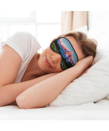 Grand Teton National Park Print Unisex Sleeping Eye Mask - Soft Adjustable Strap | Perfect for Travel & Relaxation - Buy Online on GoSupps.com