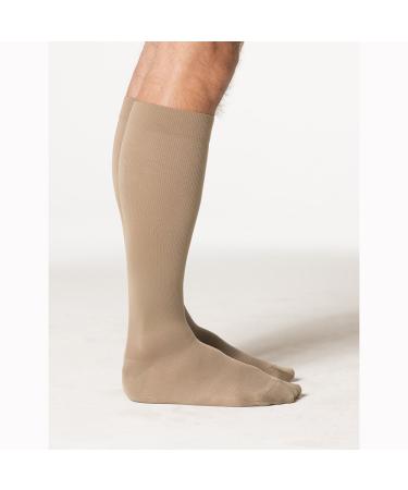 SIGVARIS Midtown Microfiber 823 nmlm99 30-40 mmHg Midtown Microfiber Men's Closed Toe Thigh High Large Short khaki