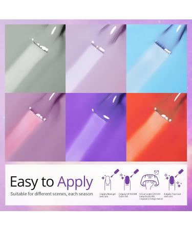 UR SUGAR Colour Changing Gel Nail Polish Set - 6 Thermal Mood Changing Colors for DIY Manicures | Pink Purple Blue Rainbow Soak Off Gel Polish Gift Box - Buy Online on GoSupps.com