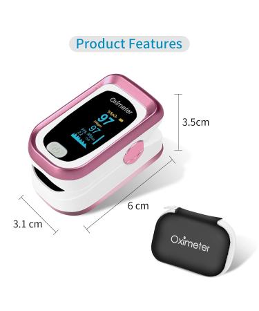 Pulse Oximeter Fingertip - Accurate SpO2 Monitor with OLED Screen & Carrying Bag | International Shipping Available - Buy Online on GoSupps.com