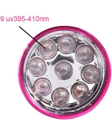 Mini 9 LEDs 395nm UV Flashlight for LED UV Gel Nail Curing Lamp and Facial Mask Detection - Buy Online on GoSupps.com