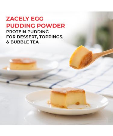 Zacely Egg Pudding Powder - Protein Pudding for Dessert Toppings & Bubble Tea - Egg Pudding Jelly Powdered Form - Easy to Make Dried Egg Pudding Powder (1kg) - Buy Online on GoSupps.com