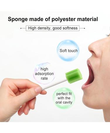 Oral Sponges Sterile Dental Swab - 100 Pcs Green Oral Care & Hygiene Foam Swabs - Buy Online on GoSupps.com