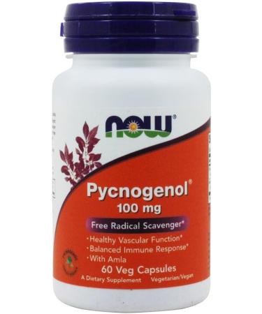 NOW Foods Pycnogenol 100mg - 60 Vegetarian Capsules | Powerful Antioxidant Supplement - Buy Online on GoSupps.com