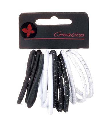 Pack of 12 thin hair ties neutral tones