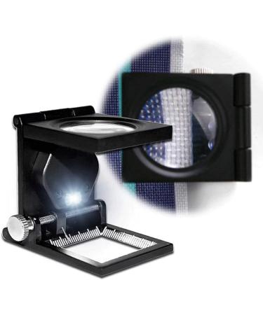 Magnifying Glass Hd Magnifying Glass Optical Glass Lens 10X Magnifier for Cloth Foldable Mini Portable Pointer Metal Frame Spinning Print Identification Inspection Professionals Desktop Magnif - Buy Online on GoSupps.com