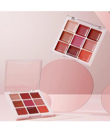 Palette de Rouge L vres | 9 Nuances de Brillant L vres pour Femme - Imperm able Tenue Longue Effet Pulpeux Mat Pour Maquillage Quotidien Soir e Adolescentes - Buy Online on GoSupps.com