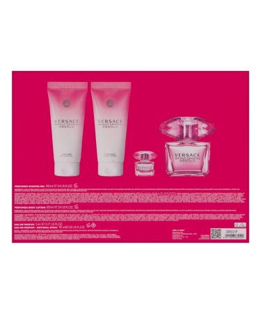 Versace BRIGHT CRYSTAL ABSOLU 4 PIECE GIFT SET - 3.4 OZ PERFUMED - Buy Online on GoSupps.com