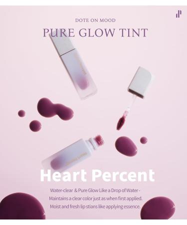 Heart Percent Dote On Mood Pure Glow Tint - Lightweight Moisturizing Lip Stain #04 Mauve | Long Lasting Liquid Lipstick 6.8g | International Shipping Available - Buy Online on GoSupps.com