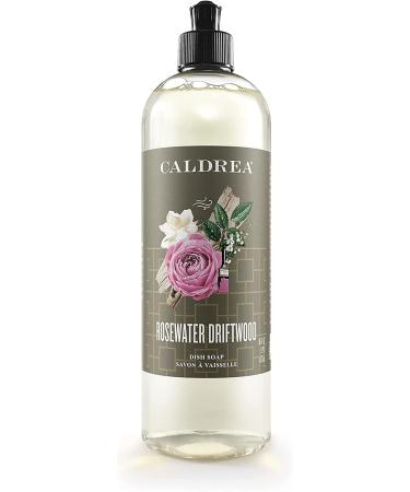 Caldrea Rosewater Driftwood Dish Soap 16 oz - Biodegradable Liquid with Soap Bark and Aloe Vera - Pack of 3 - Buy Online on GoSupps.com
