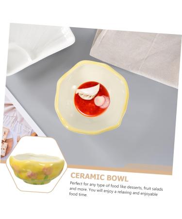 Zerodeko Ceramic Tray Tall Dessert Woman Pioneer for Household Home Microwave Bowl Plate Dish Kitchen Container Salad 14X14CM Assorted Color2 - Buy Online on GoSupps.com
