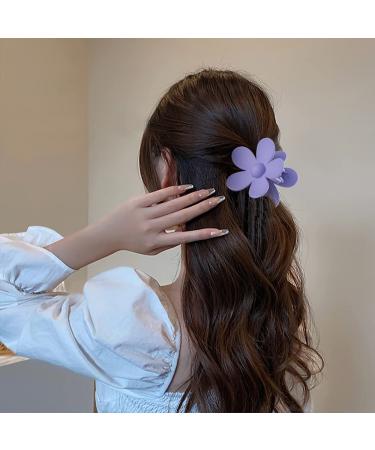 Big Flower Hair Clips for Women Girls - 3 Inch Large Hair Claw Clips for Thick Hair - Non Slip Fashion Barrettes - Pack of 6 Colors - Buy Online on GoSupps.com