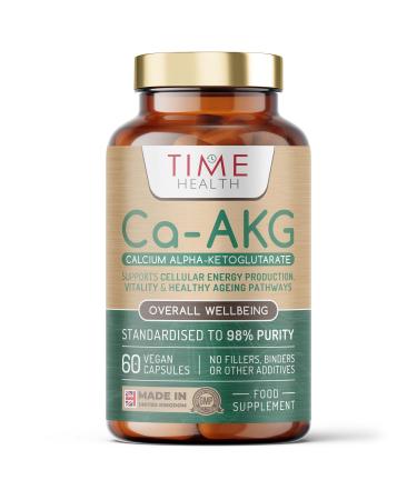Ca-AKG - 60 x 550mg Capsules - Ultra Pure & High Strength Calcium Alpha Ketoglutarate - Zero Additives - UK Made (60 Count (Pack of 1))