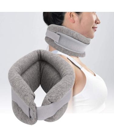 Jlaser Neck Protection Device - Adjustable Breathable Support Collar & Stretcher for Spine Pain Relief - Grigio Color - Buy Online on GoSupps.com
