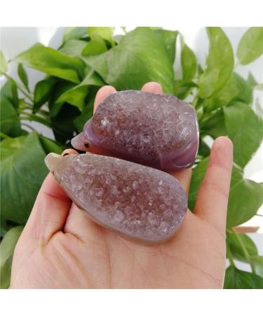 1pcs Natural Crystal Stone Agate Hand Carved Hedgehog Reiki Quartz Gemstones Geode Cluster Decoration Home Goods (Size : 140g) - Buy Online on GoSupps.com