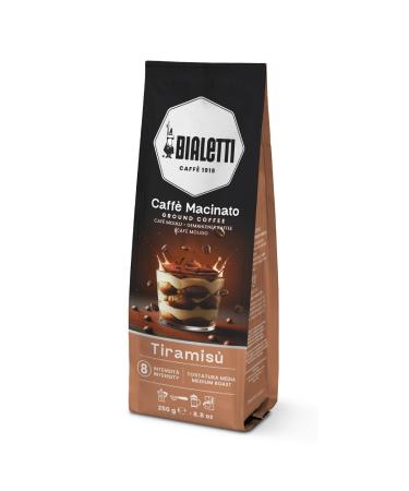 Bialetti Caf moulu universel 250 g M lange aromatis au Tiramisu compatible cafeti re Moka French Press et machines espresso 250 g (Lot de 1)