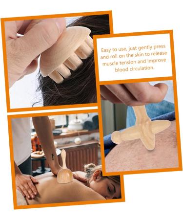 Fomiyes Household Cupboards Beech Wood Massage Set - Mushroom Head Massage Cups for Neck & Lymph Care | Perfect for Travel - Buy Online on GoSupps.com