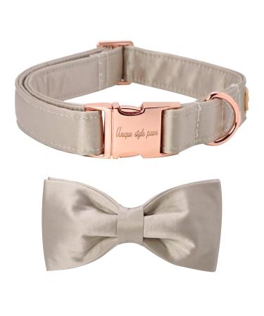 Unique Style Paw's dog collar wedding silk dog collar with loop soft fly adjustable pet collapse gift for female or male X-Large dogs XL champagne - Buy Online on GoSupps.com