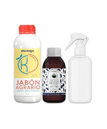 PLANTAWA PLANTAWA Economy Pack: Potassium soap 1 l + neem oil 250 ml + sprayer | hyper concentrated | 100% natural and sustainable.