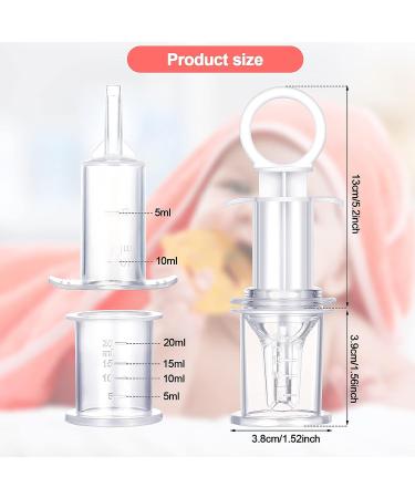 3-Piece Baby Feeding Syringe Set for Oral Medication and Liquids - Infant Feeder Dispenser with Nipple Pacifier - Ideal for Newborns and Infants - White - Buy Online on GoSupps.com