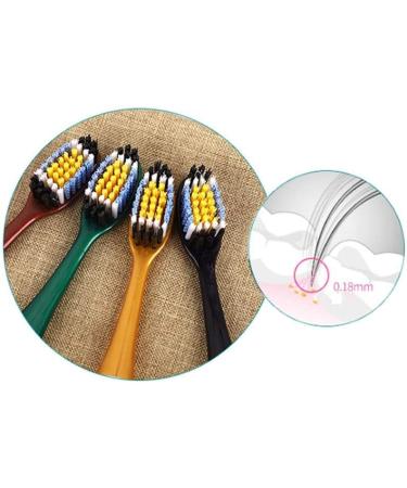 Zumaha 4-Pack Medium-Hard Bristle Toothbrushes - Ergonomic Design Travel-Friendly Ideal for Men & Women - Buy Online on GoSupps.com