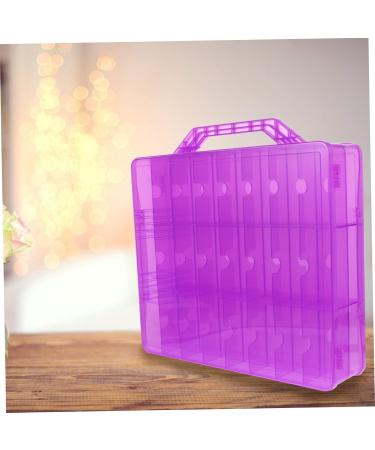 minkissy 1pc Nail Polish Storage Box Travel Container Nail Polish Bag Drawer Jewelry Organizer Rhinestone for Nails Clear Beads Handheld Nail Art Toolbox Purple Simple Plastic Storage Rack 35x34cm Purple - Buy Online on GoSupps.com