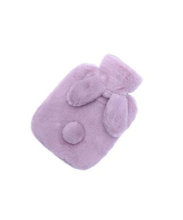 Healifty Children Hot Water Bottles with Cover Rabbit Plush Hot Water Bottle Portable Hot Water Bag for Children Purple