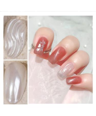 White Pearl Chrome Nail Powder - Shiny Mirror Effect Glitter for Nail Art Jewelry - Metallic Pigment for Magic Nails - Buy Online on GoSupps.com